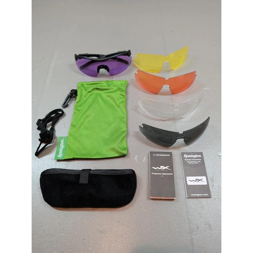 Wiley X Remington RE100 Tactical Sunglasses 5 Lens Interchangeable Kit Z87.1+